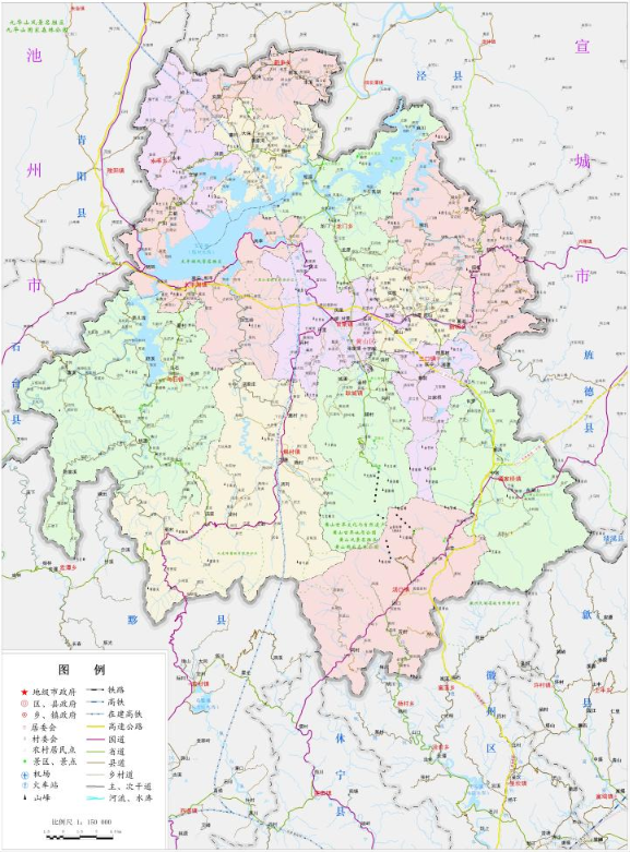 黄山区地图2021版